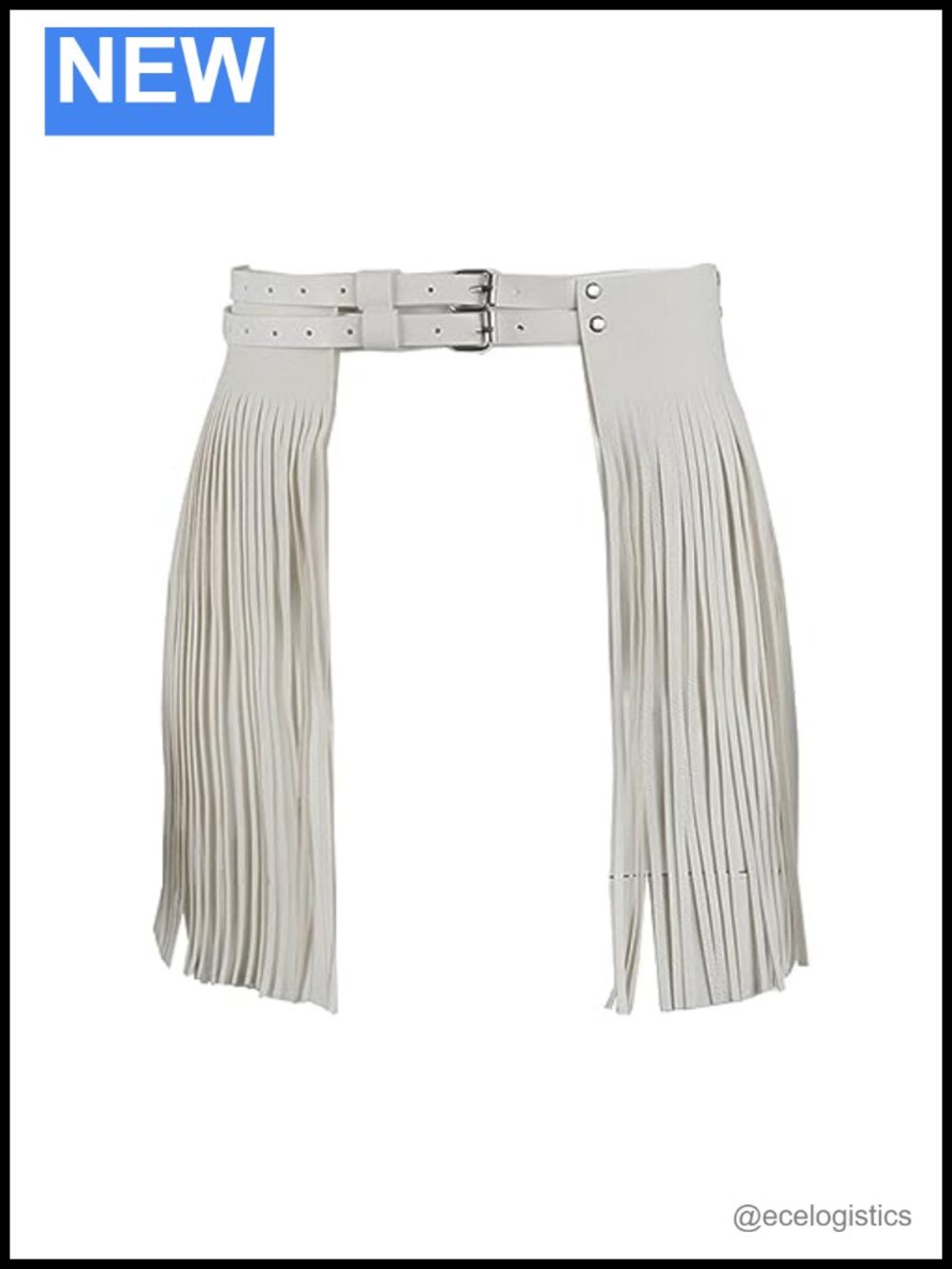 Faux Leather Fringe Tassel Belt Waistband Rave Dance Clubwear Adjustable